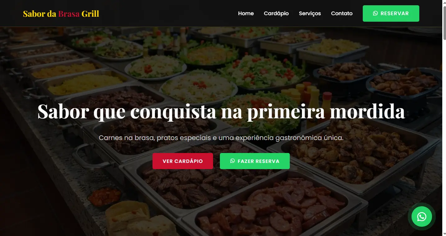 Sabor da Brasa Grill – site criado por Antônio Neto